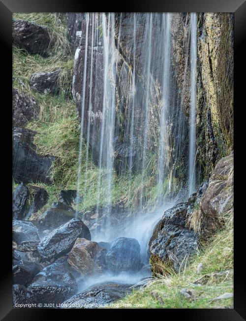 Curtain of Water Framed Print by JUDI LION