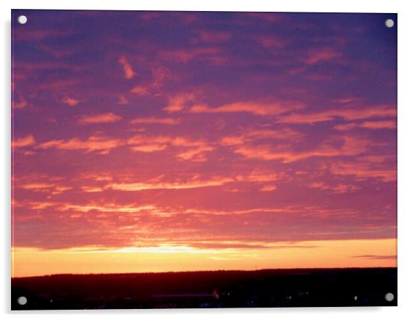 Thursday evening sunset Acrylic by Stephanie Moore