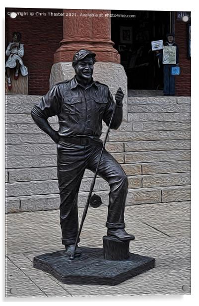 Young Hemmingway Statue Acrylic by Chris Thaxter