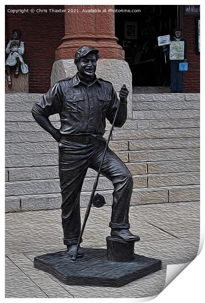 Young Hemmingway Statue Print by Chris Thaxter