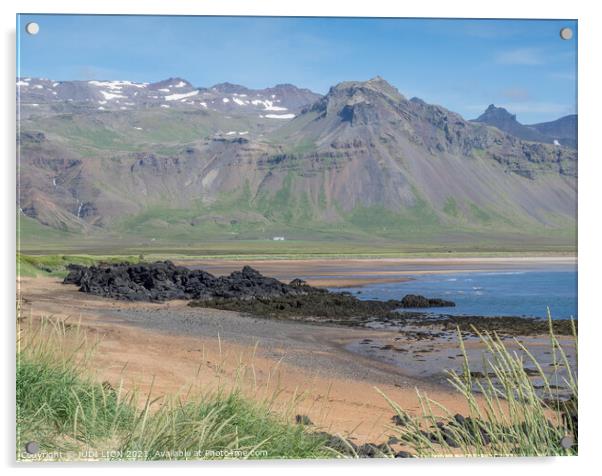 Icelandic beach Acrylic by JUDI LION