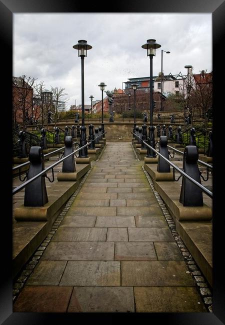 Down to the Quayide, Newcastle Framed Print by Rob Cole