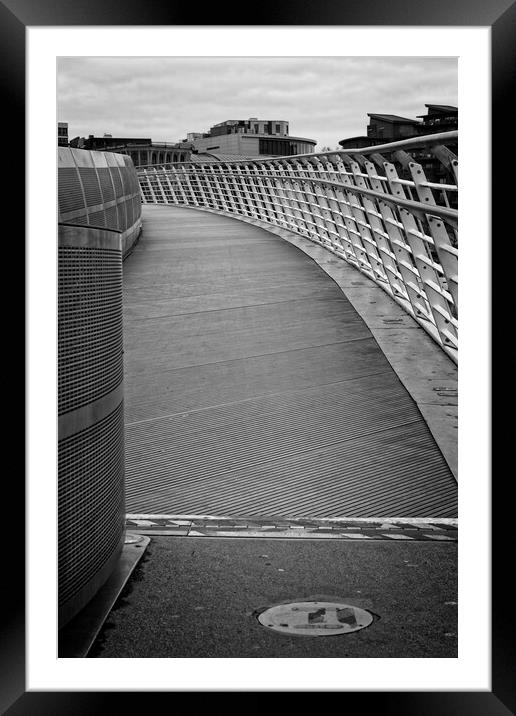 Gateshead Millennium Bridge Framed Mounted Print by Rob Cole