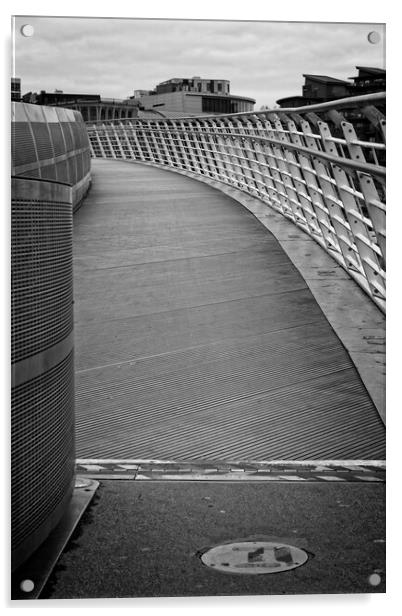 Gateshead Millennium Bridge Acrylic by Rob Cole