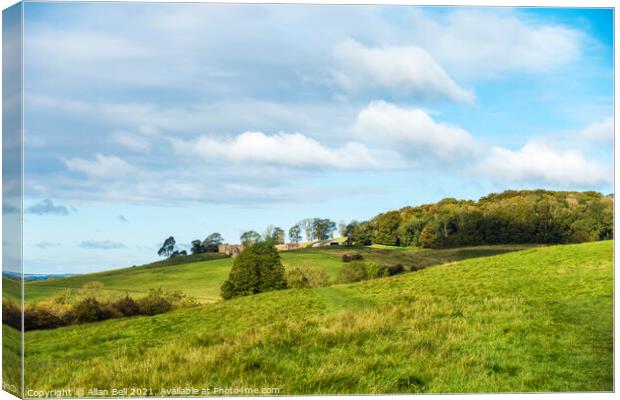 Lincolnshire Wolds above Tealby Lincolnshire Canvas Print by Allan Bell