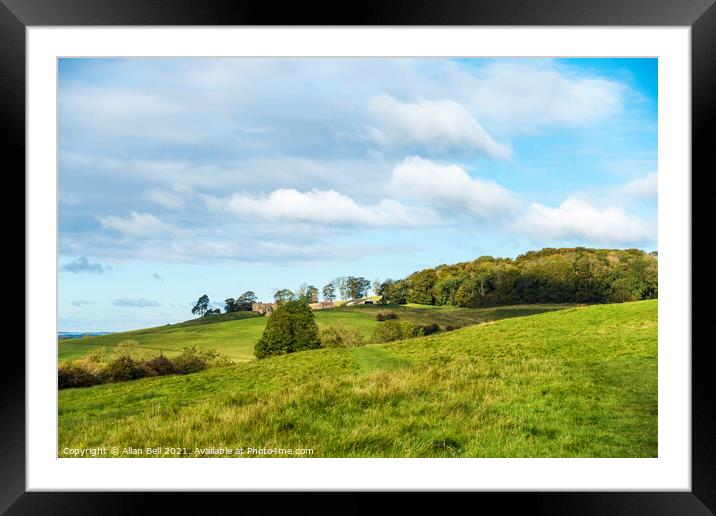 Lincolnshire Wolds above Tealby Lincolnshire Framed Mounted Print by Allan Bell