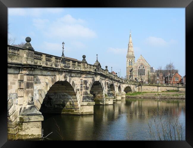 English Bridge, Shrewsbury Framed Print by Wendy Williams CPAGB