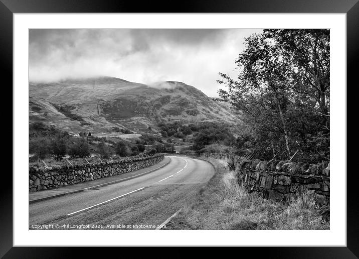 Start of Llanberis Pass Snowdonia  Framed Mounted Print by Phil Longfoot