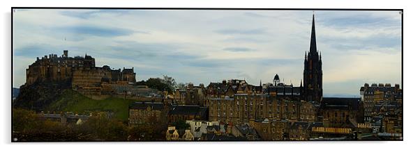 Edinburgh and the High St Acrylic by Keith Thorburn EFIAP/b