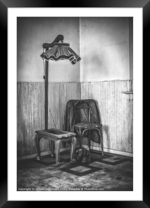 Old vintage furniture and clothes Framed Mounted Print by Steven Dijkshoorn