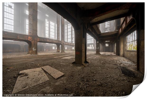 An abandoned factory in Belgium Print by Steven Dijkshoorn