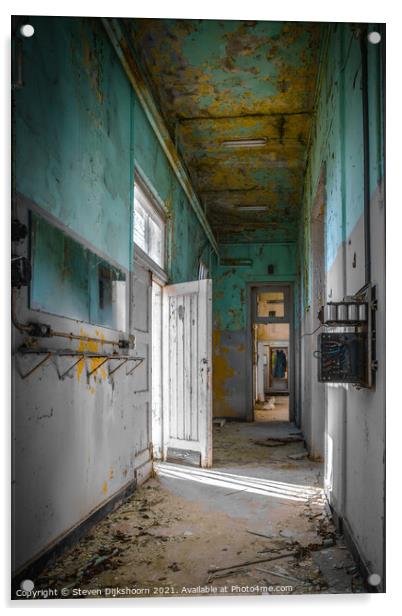 An old deserted corridor in a small house in Belgium Acrylic by Steven Dijkshoorn