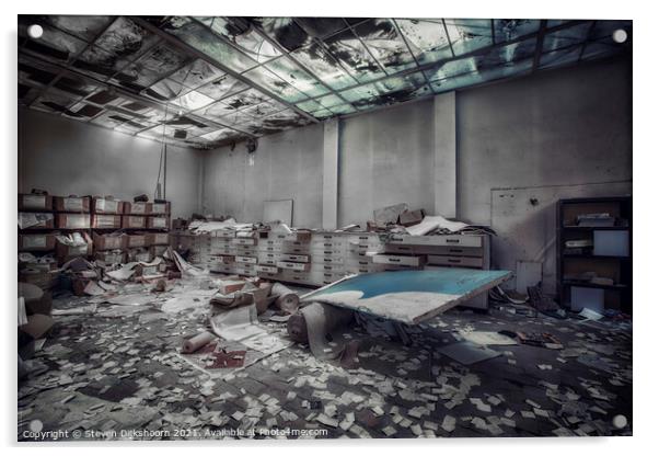 An abandoned storage room Acrylic by Steven Dijkshoorn