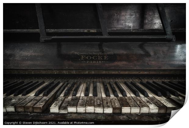 An old abandoned piano Print by Steven Dijkshoorn