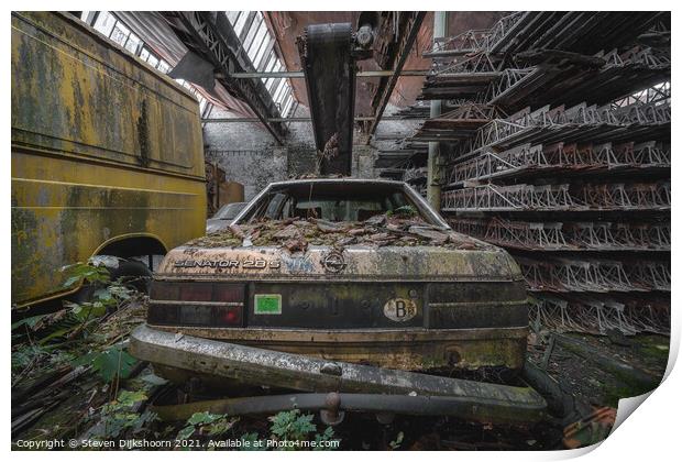 An old and abandoned car Print by Steven Dijkshoorn
