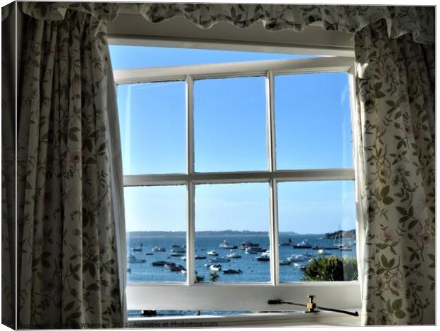 A window with a harbour view Canvas Print by Peter Wiseman