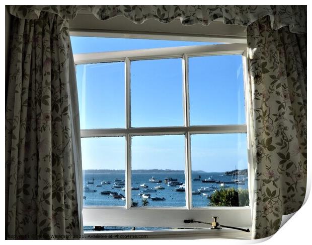 A window with a harbour view Print by Peter Wiseman