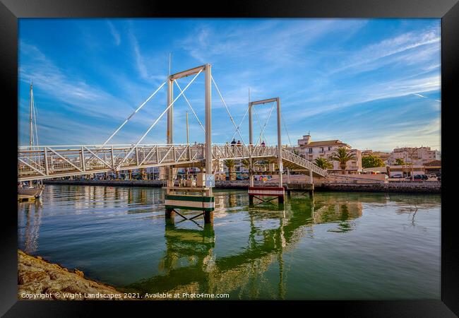 Marina Lagos Lifting Bridge Framed Print by Wight Landscapes