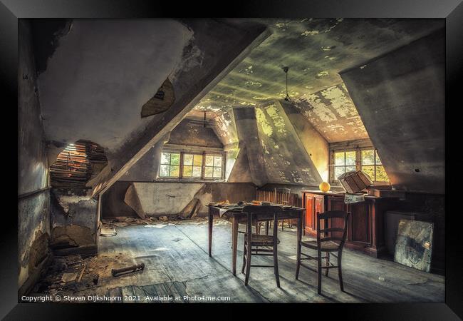 A school room at the attic Framed Print by Steven Dijkshoorn