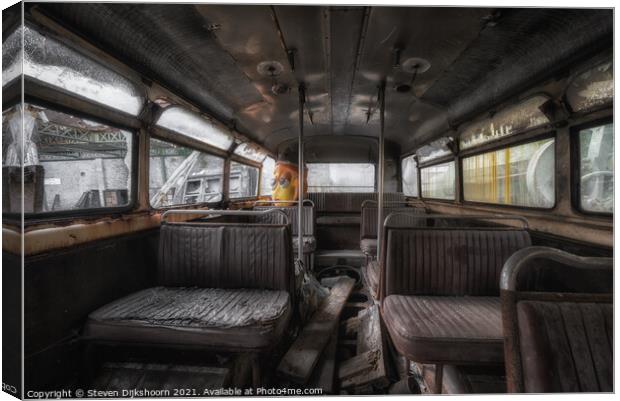 The inside of a far reaching bus Canvas Print by Steven Dijkshoorn