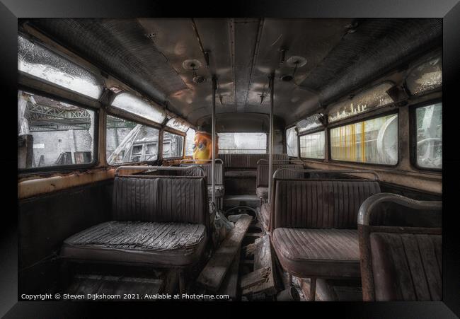 The inside of a far reaching bus Framed Print by Steven Dijkshoorn