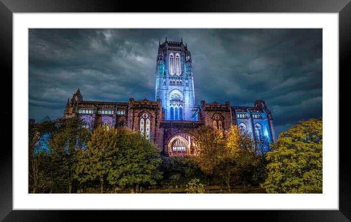 Liverpool cathedral Framed Mounted Print by Kevin Elias