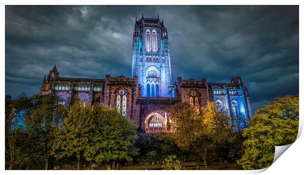 Liverpool cathedral Print by Kevin Elias