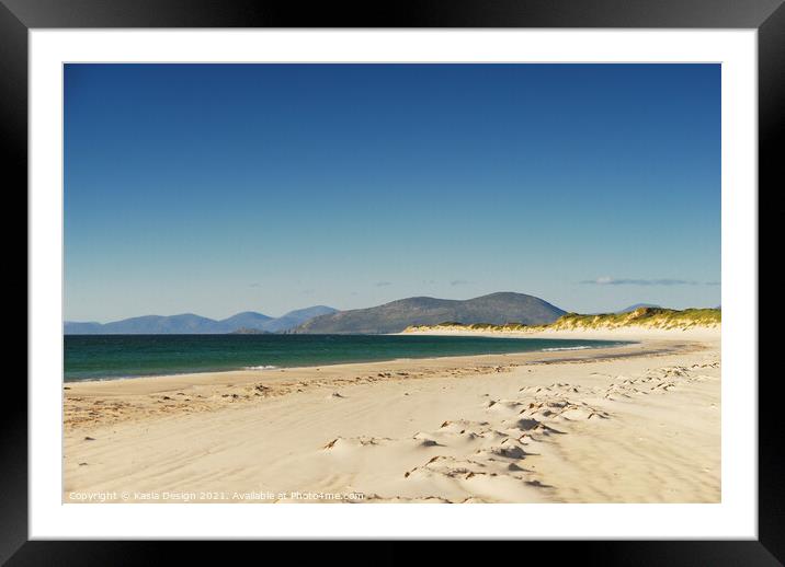 West Beach, Berneray, Outer Hebrides, Scotland Framed Mounted Print by Kasia Design