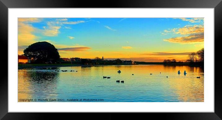 Fairhaven Lake sunrise Framed Mounted Print by Michele Davis