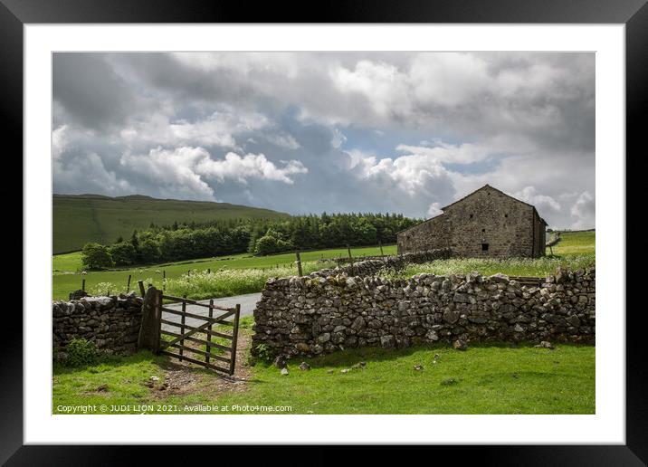 Yorkshire Dales barn Framed Mounted Print by JUDI LION