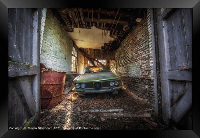 An old abandoned Bmw Framed Print by Steven Dijkshoorn