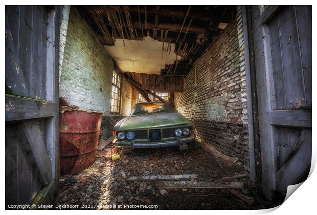 An old abandoned Bmw Print by Steven Dijkshoorn