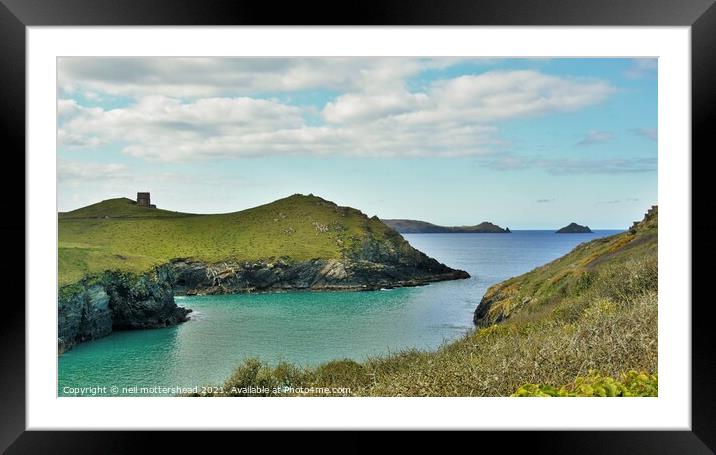 Port Quin, Cornwall. Framed Mounted Print by Neil Mottershead