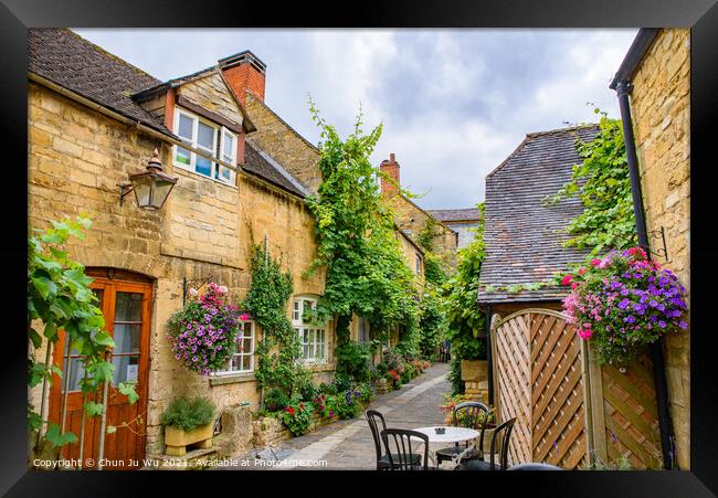 Traditional rural houses in Cotswolds area, England, UK Framed Print by Chun Ju Wu