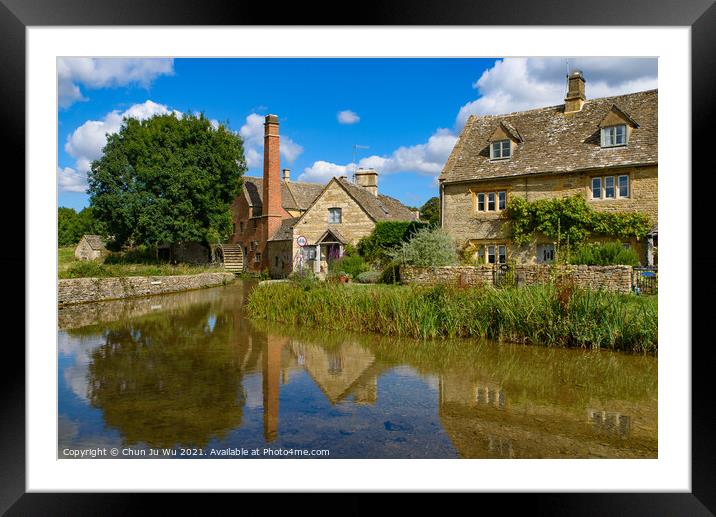 Old water mill in Lower Slaughter, a village in Cotswolds area, England, UK Framed Mounted Print by Chun Ju Wu