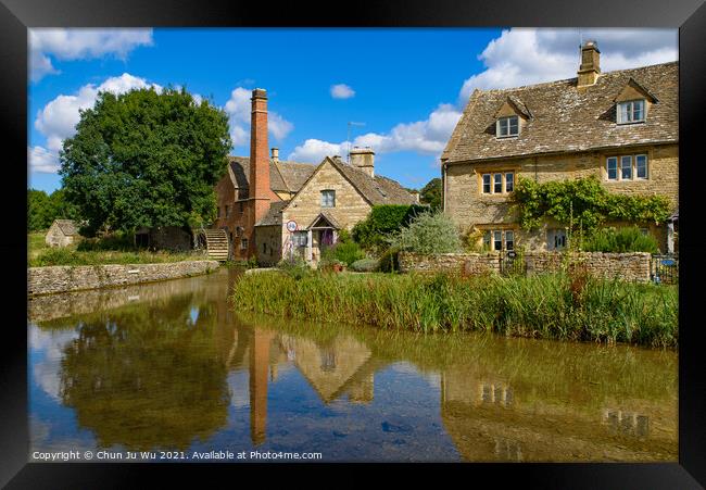 Old water mill in Lower Slaughter, a village in Cotswolds area, England, UK Framed Print by Chun Ju Wu