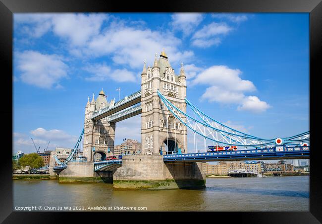 Tower Bridge crossing the River Thames in London, United Kingdom Framed Print by Chun Ju Wu