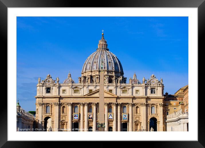 St. Peter's Basilica in Vatican City, the largest church in the world Framed Mounted Print by Chun Ju Wu
