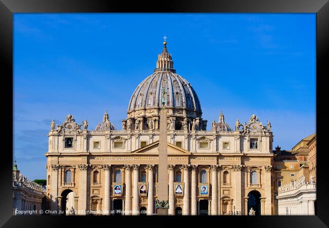 St. Peter's Basilica in Vatican City, the largest church in the world Framed Print by Chun Ju Wu