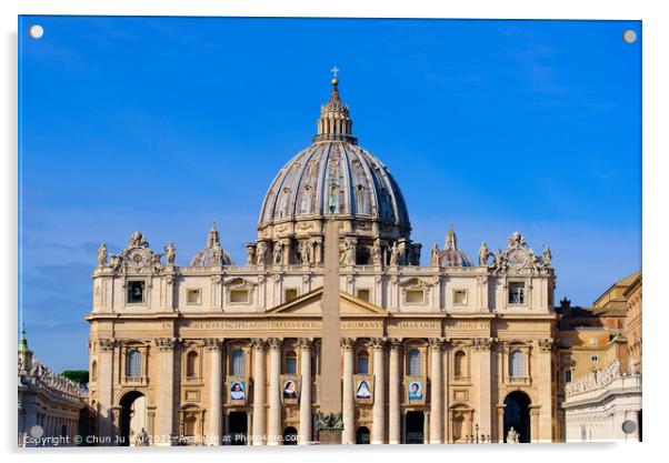 St. Peter's Basilica in Vatican City, the largest church in the world Acrylic by Chun Ju Wu