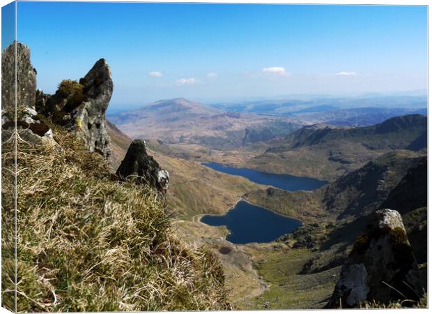 Heart Shaped Lakes of Snowdonia Canvas Print by Wendy Williams CPAGB