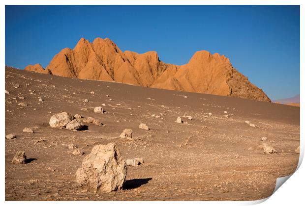 Vale del Luna, Atacama Desert Print by David Hare
