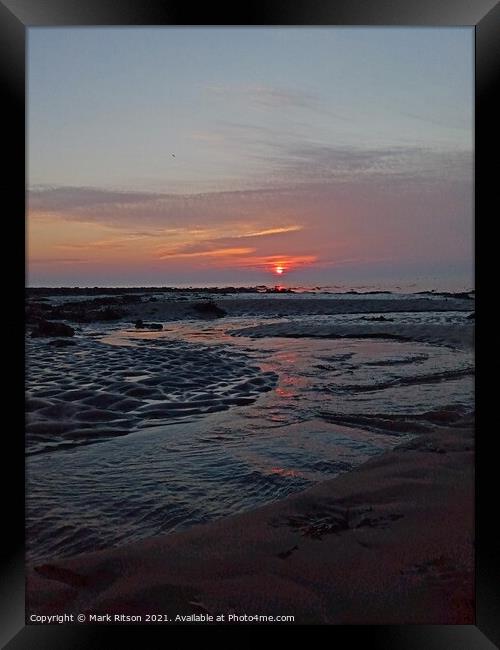Sunset Stream . Framed Print by Mark Ritson