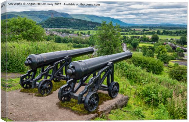 Cannons on Gowan Hill, Stirling Canvas Print by Angus McComiskey