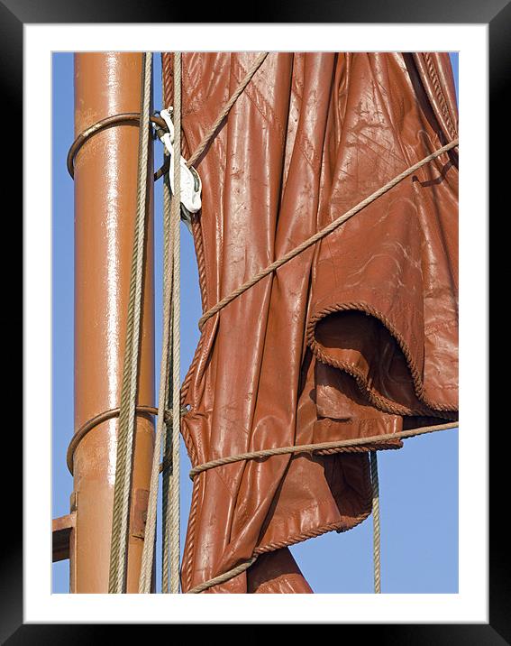 Thames barge sail Framed Mounted Print by Howard Corlett