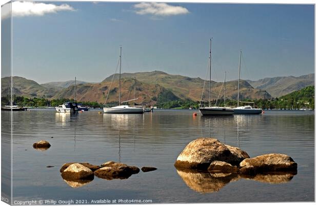 Boating in the Lake District Canvas Print by Philip Gough