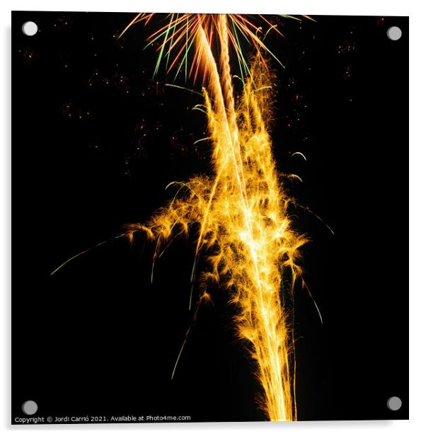 Fireworks details - 7 Acrylic by Jordi Carrio