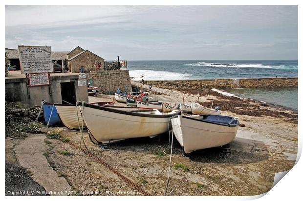 SENNEN COVE HARBOUR in Cornwall Print by Philip Gough