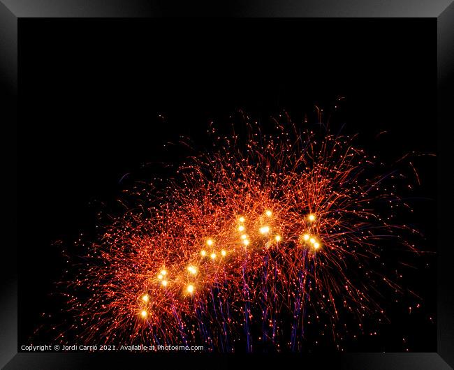Fireworks details - 8 Framed Print by Jordi Carrio
