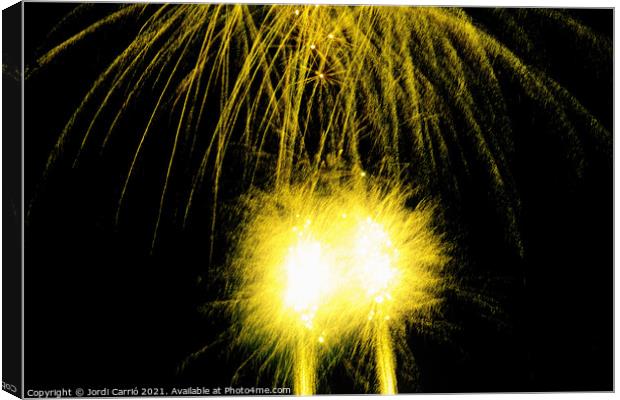 Fireworks details - 9 Canvas Print by Jordi Carrio